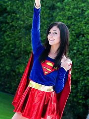 Mild mannered nerd Catie Minx reveals her super naughty powers as Supergirl