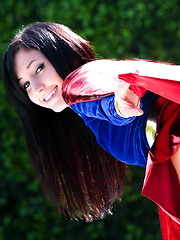 Mild mannered nerd Catie Minx reveals her super naughty powers as Supergirl
